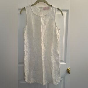 St. Tropez White Sleeveless 100% Linen Dress